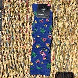 Blue Flamingo knee high Socks